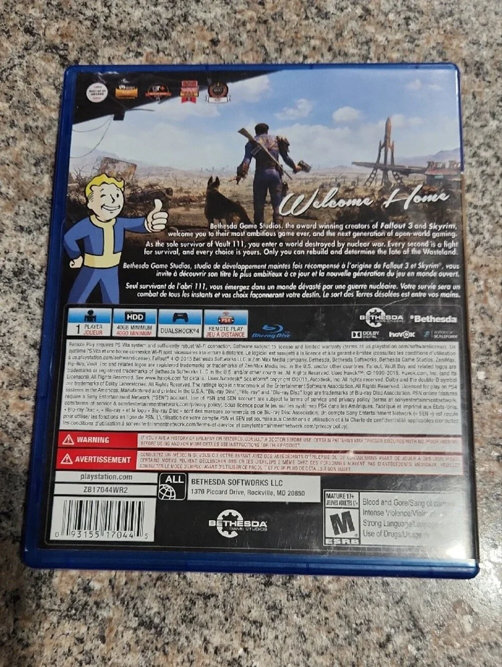 Sony Fallout 4 (PS4, Bethesda) Mature 17+ Open‑World Action RPG Game